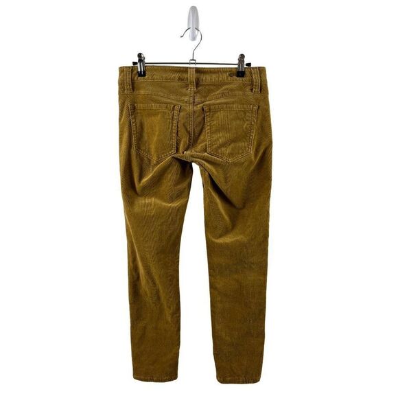 CAbi Jeans Mustard Yellow Umber Skinny Corduroy Pants 2 Low Rise Style 3197 - Picture 3 of 7